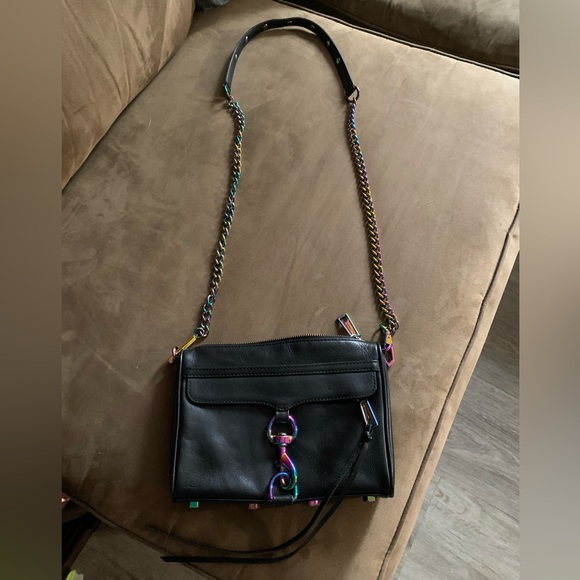 Rebecca Minkoff Mini MAC Oil Slick Iridescent Crossbody Shoulder Bag Purse EUC - Picture 2 of 16